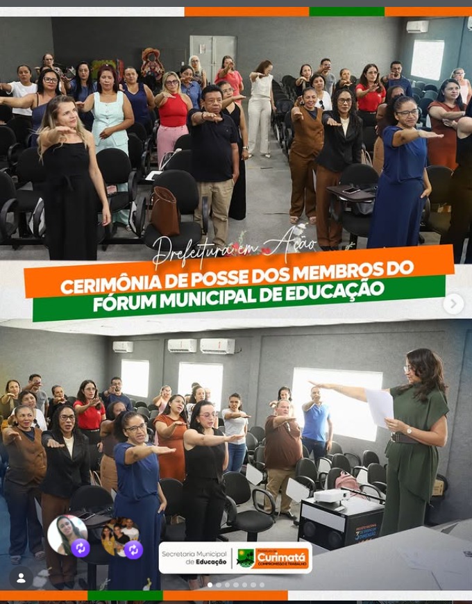 Cerimônia de posse dos membros do Fórum Municipal de Educação